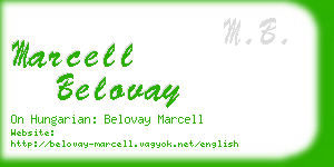 marcell belovay business card